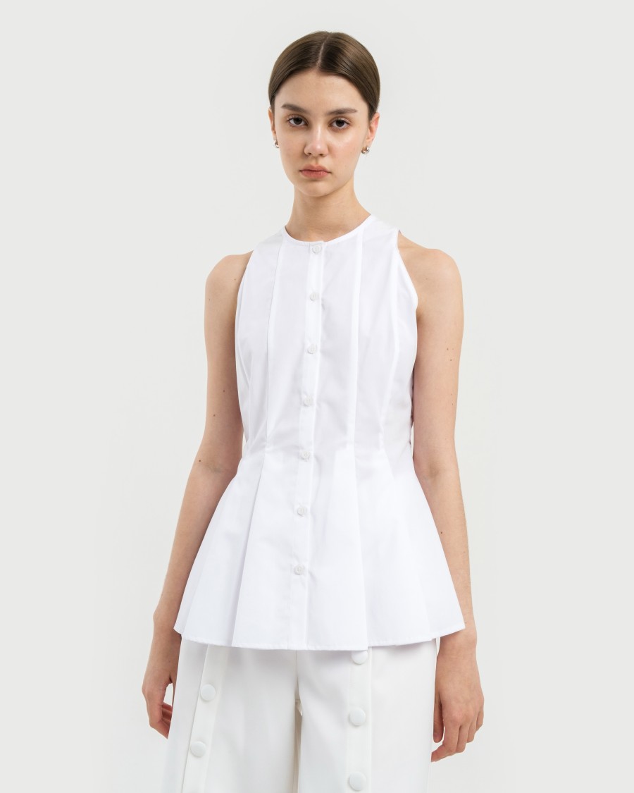 Josephine Anni - Atasan Cello - Putih, L