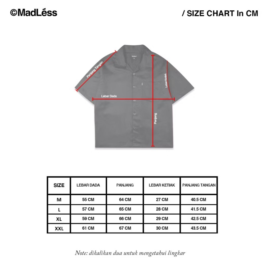 Madless  Kemeja Lengan Pendek Stripe Boxy  Crop  Stripe BW - M